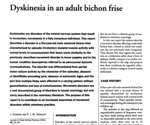 Dyskinesia in an adult BF